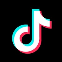 the tiktok logo on a black background